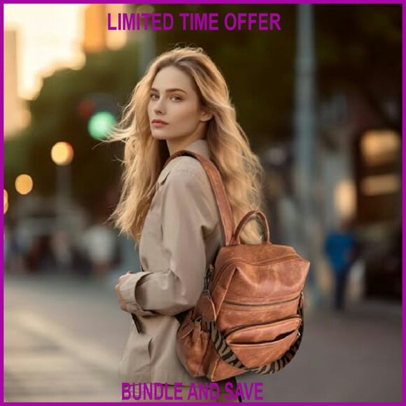 PU Leather Travel Backpack Purse Women's Shoulder Bag Satchel Handbag - Picture 4 of 7